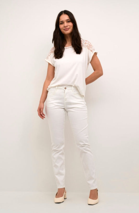 PANTALON DROIT - CREAM - 10612252 - 3 COULEURS