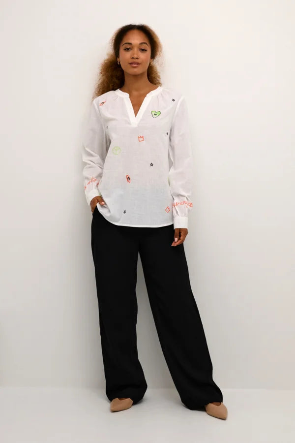 BLOUSE MANCHE LONGUE - DK CREAM - 10612428