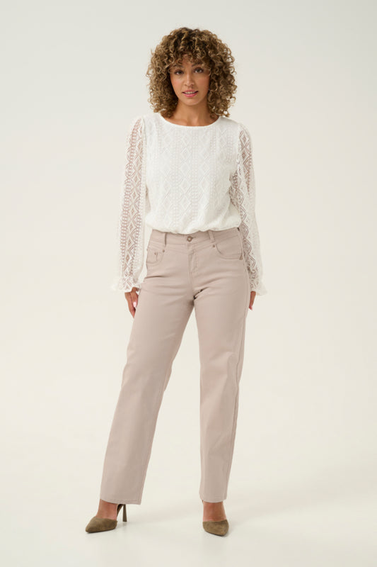 PANTALON AMPLE - CREAM - 10613182