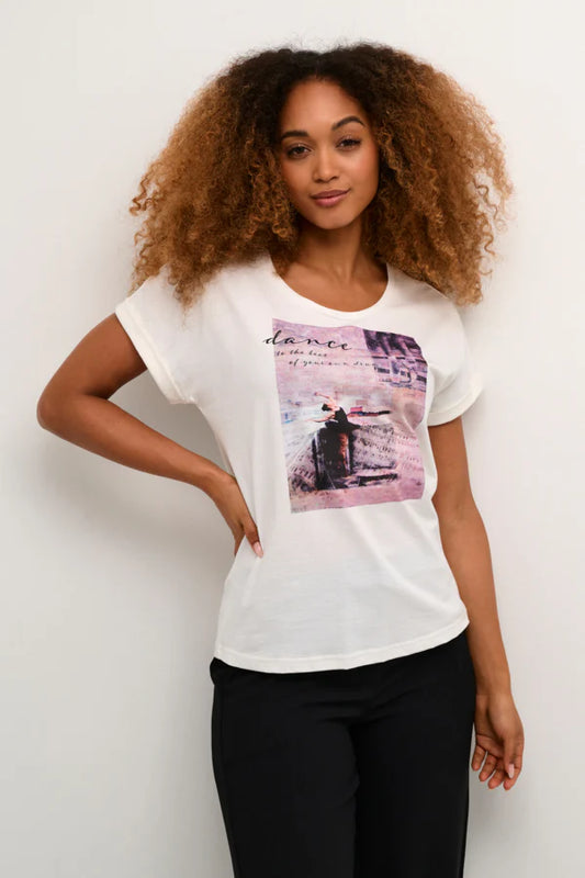 T-SHIRT MANCHE COURTE - CREAM - 10612938