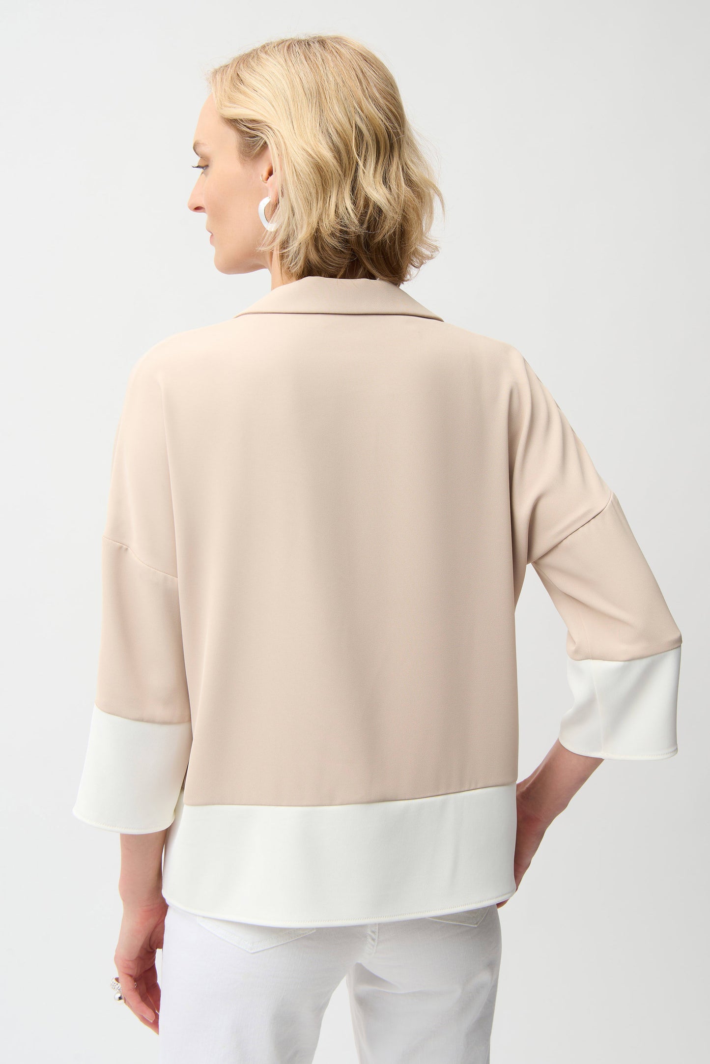 HAUT BOXY EN SERGÉ TISSÉ À BLOC - JOSEPH RIBKOFF - 261282