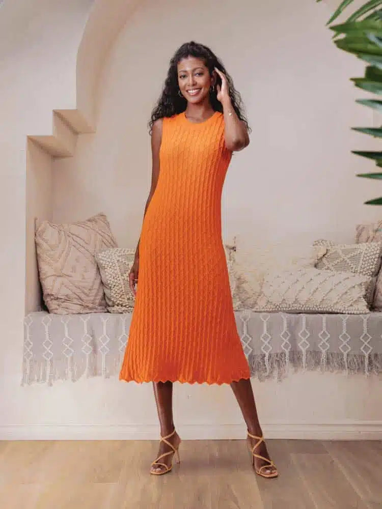 ROBE MI-LONGUE - ALISON SHERI - A43019 - 3 COULEURS