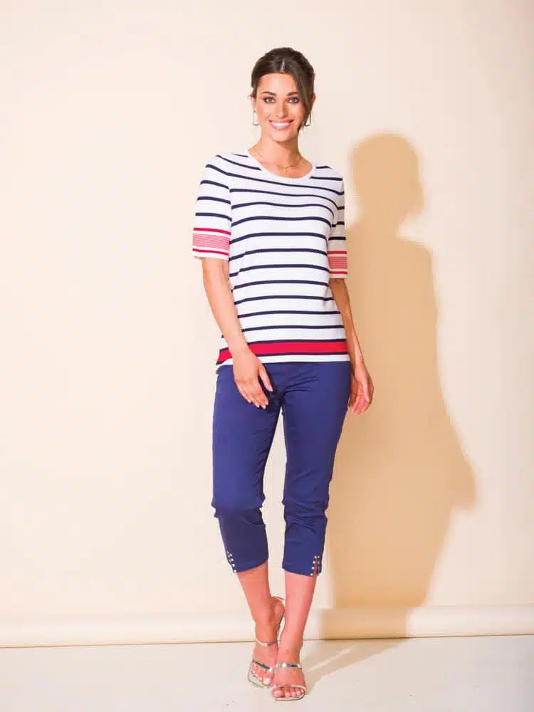 PANTALON CAPRI - ALISON SHERI - A43018 - 4 COULEURS