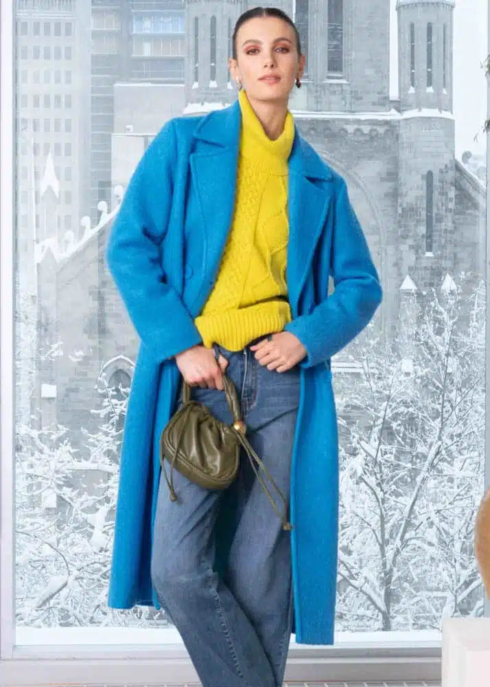 MANTEAU LONG - ALISON SHERI - A44003 - 4 COULEURS