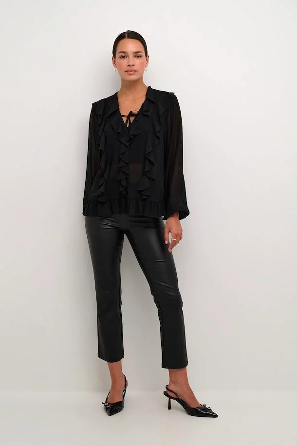 BLOUSE VOILÉ - KAFFE - 10509268