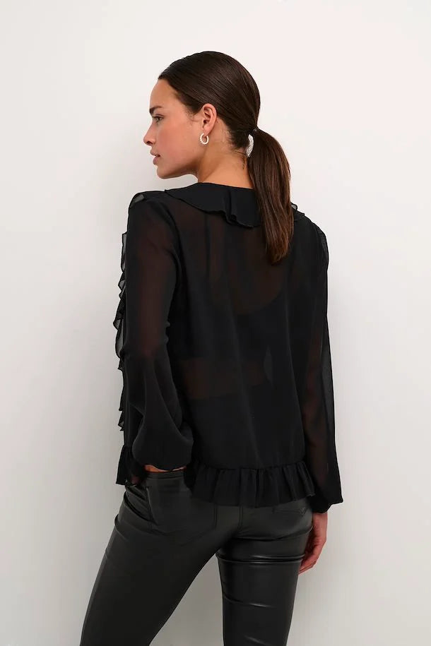 BLOUSE VOILÉ - KAFFE - 10509268