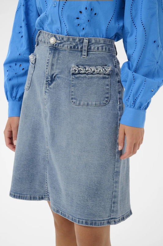 JUPE DENIM- CREAM- 10614815