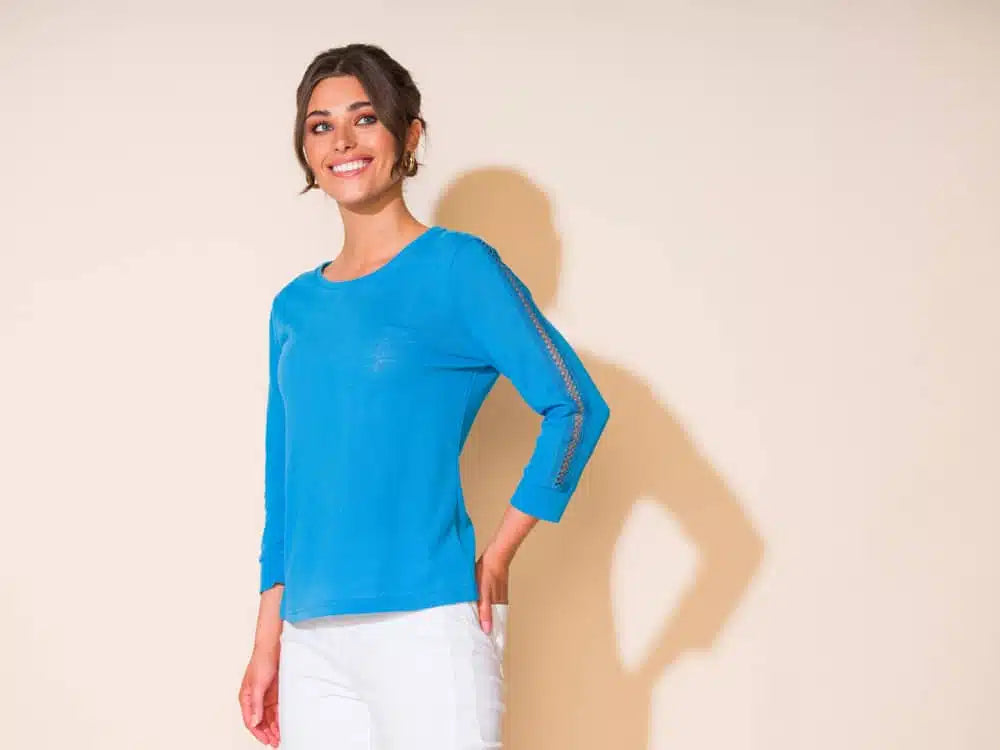 CHANDAIL MANCHE 3/4 - ALISON SHERI - A43021 - 4 COULEURS