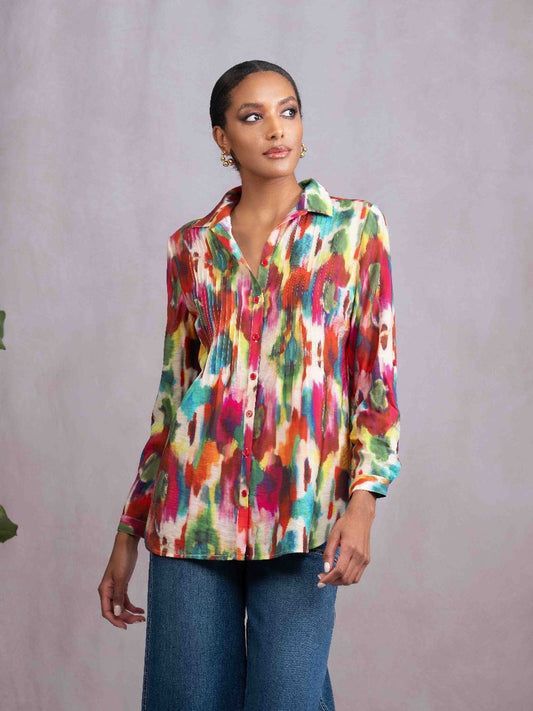 CHEMISE MANCHE LONGUE - ALISON SHERI - A46137