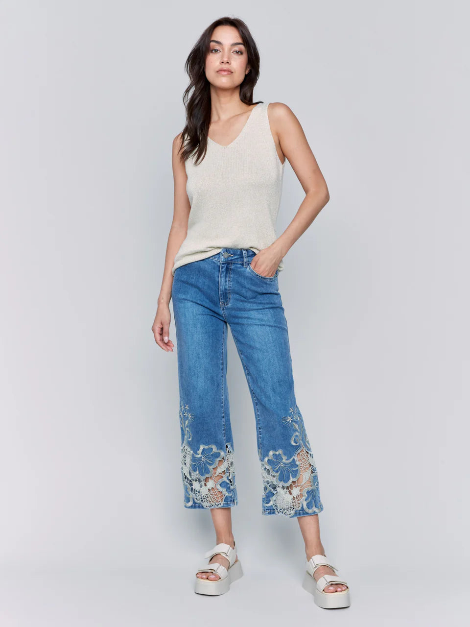 PANTALON DENTELLE - CHARLIE B - C5648.431A