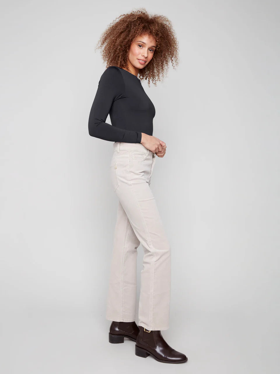 PANTALON VELOURS - CHARLIE B - C5684