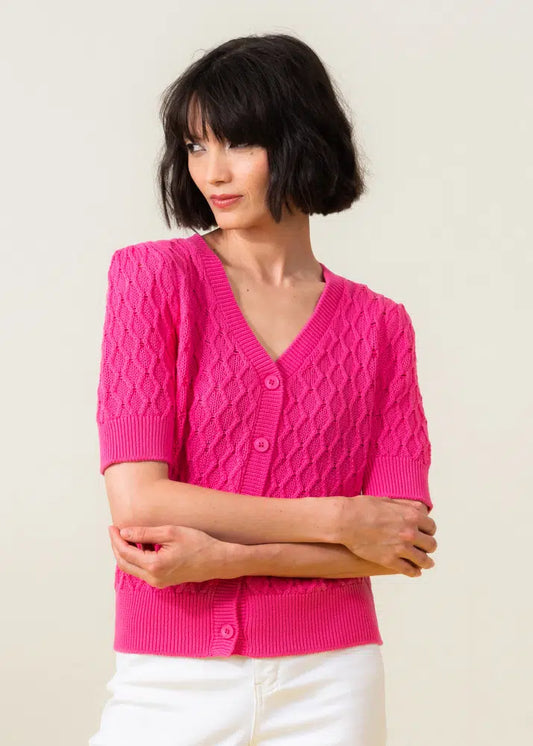 CARDIGAN MANCHE COURTE- ELENA WANG- EW34015