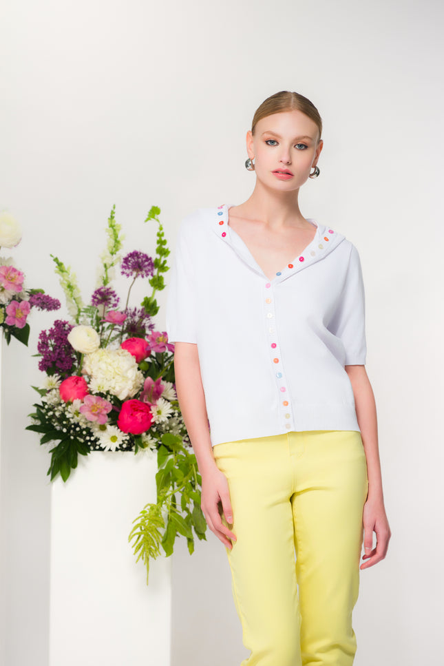 CARDIGAN CAPUCHON - ELENA WANG - EW36208